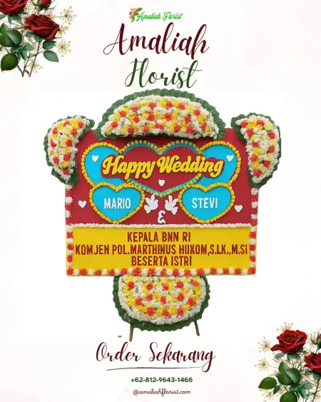 Papan Bunga Pernikahan Darmaga